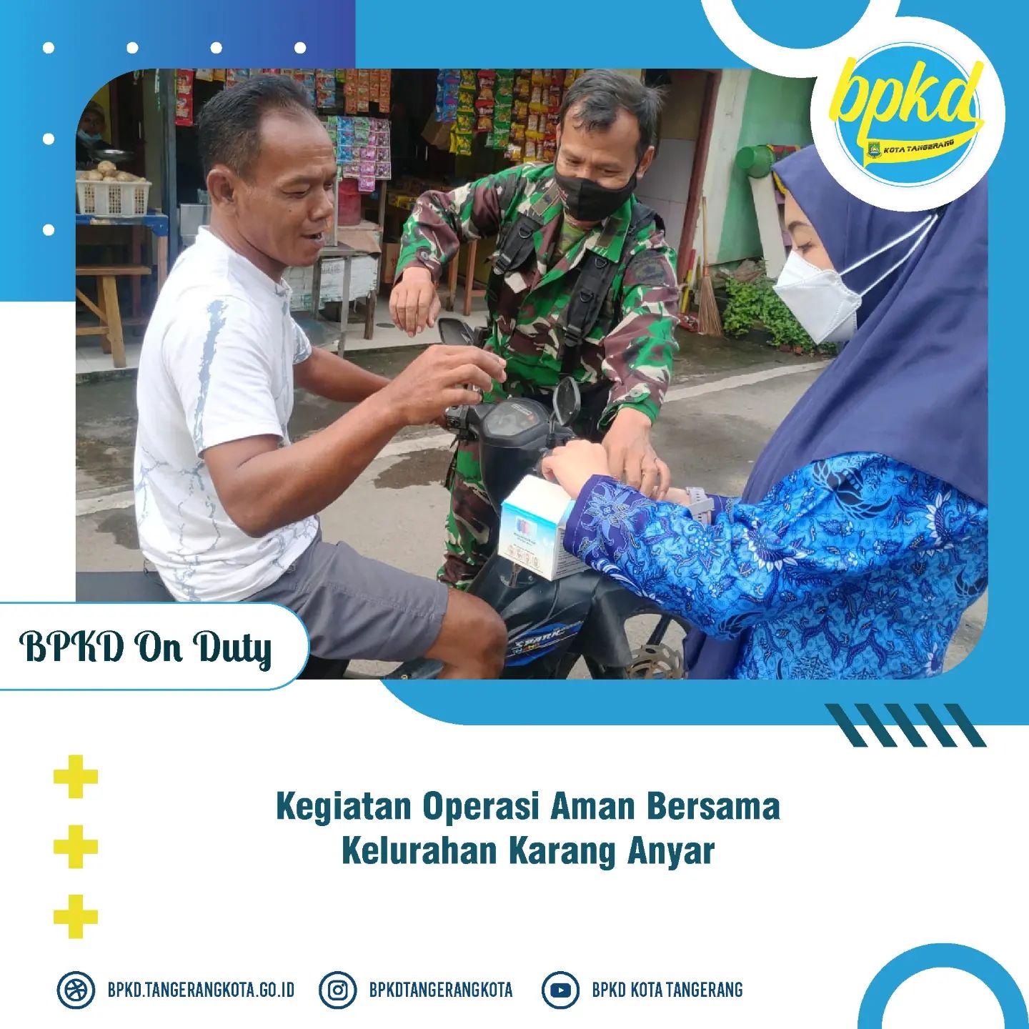 Kegiatan Operasi Aman Bersama di Wilayah Kecamatan Neglasari pada hari Senin tanggal 17 Desember 2022